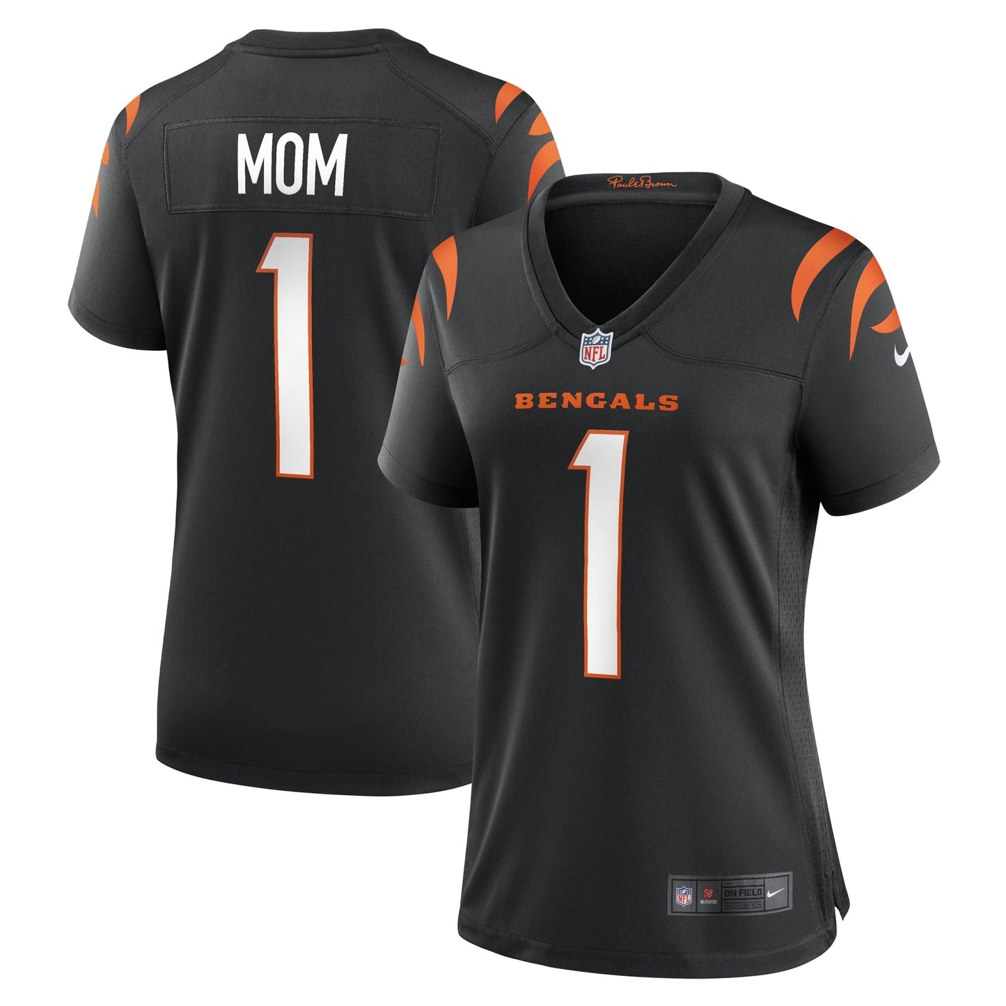 Women's Nike Number 1 Mom Black Cincinnati Bengals Game Jersey
