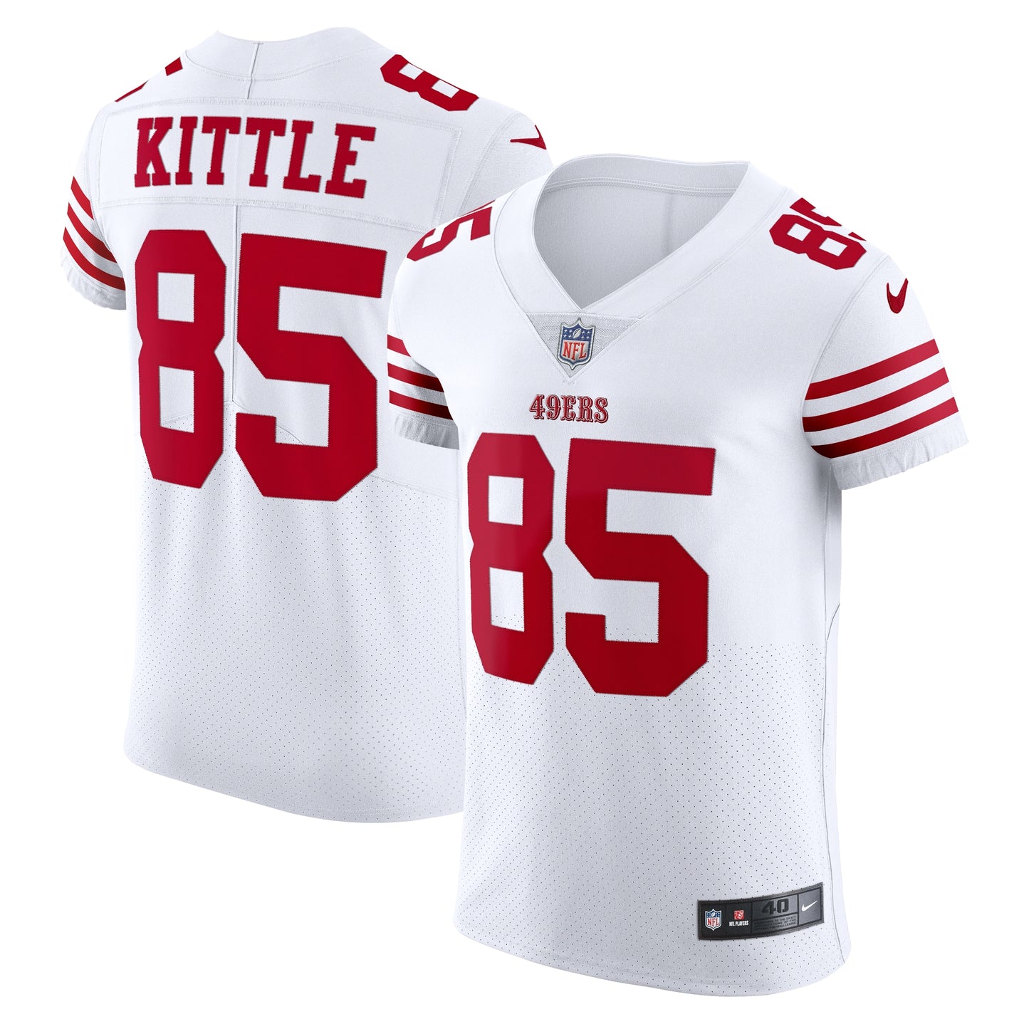 George Kittle San Francisco 49ers Nike Vapor Elite Jersey - White