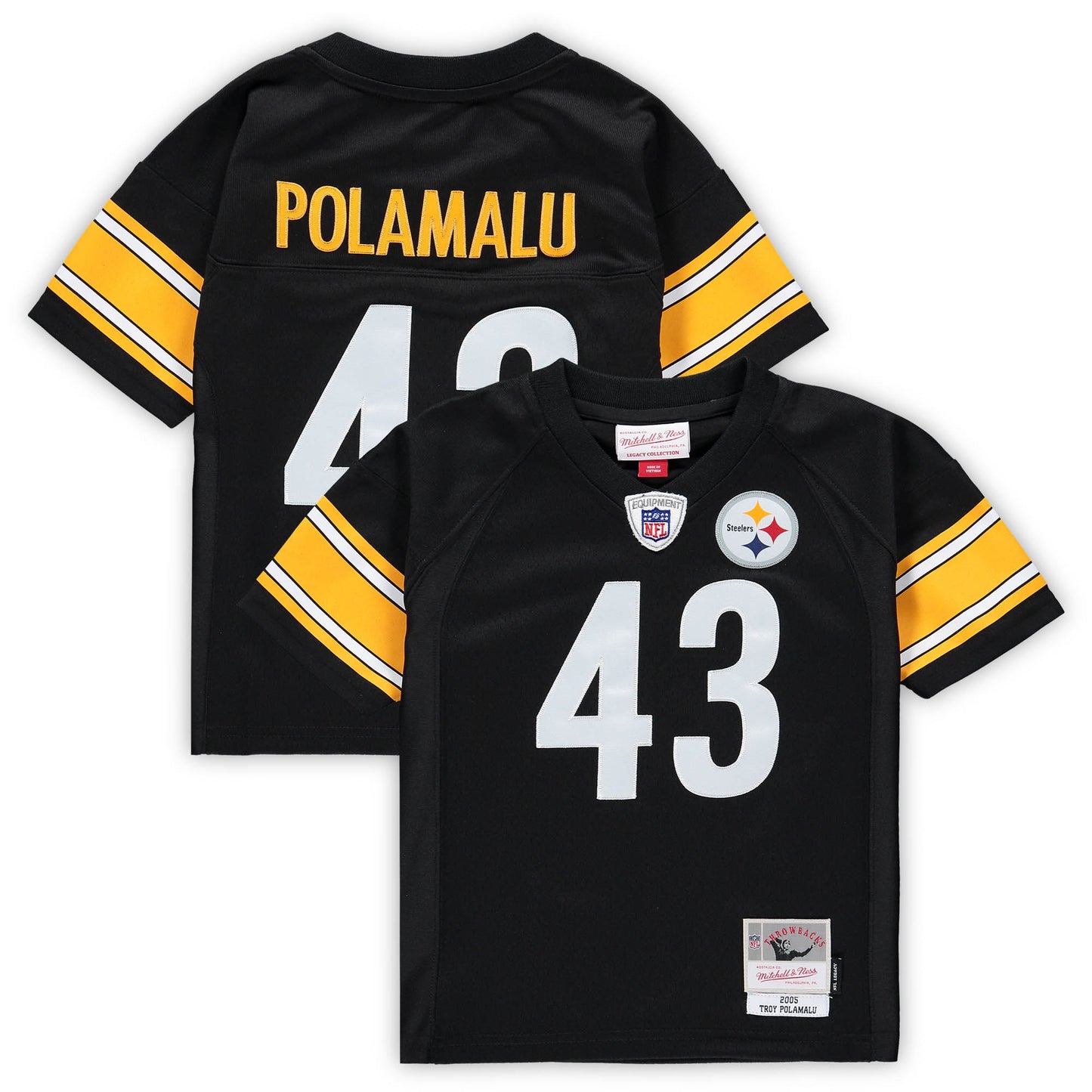 Troy Polamalu Pittsburgh Steelers Mitchell & Ness Infant 2005 Retired Legacy Jersey - Black