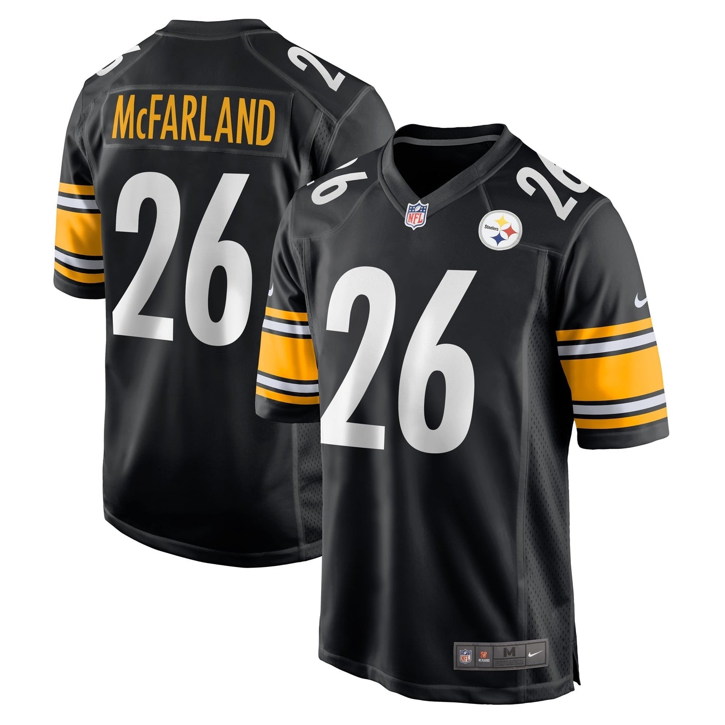 Men's Nike Anthony McFarland Jr. Black Pittsburgh Steelers Game Player Jersey