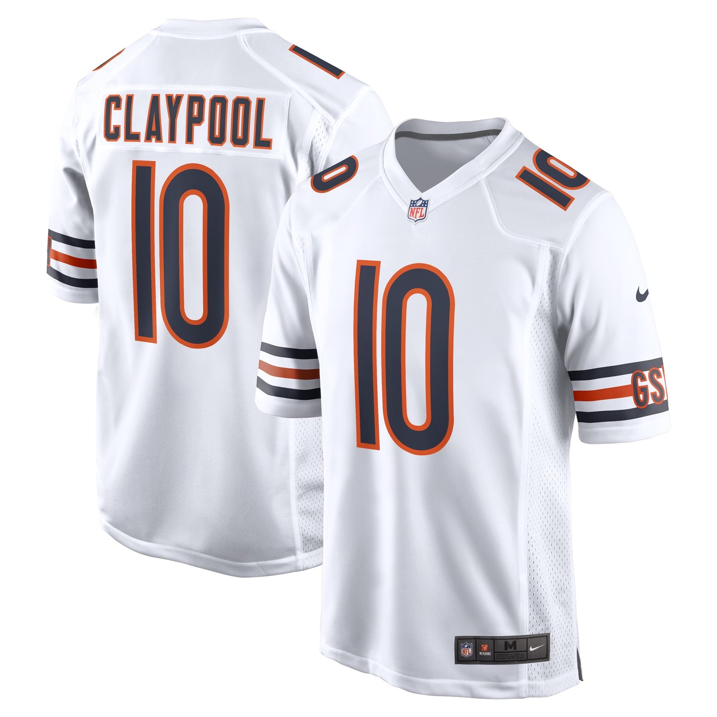 Chase Claypool Chicago Bears Nike Game Player Jersey - White