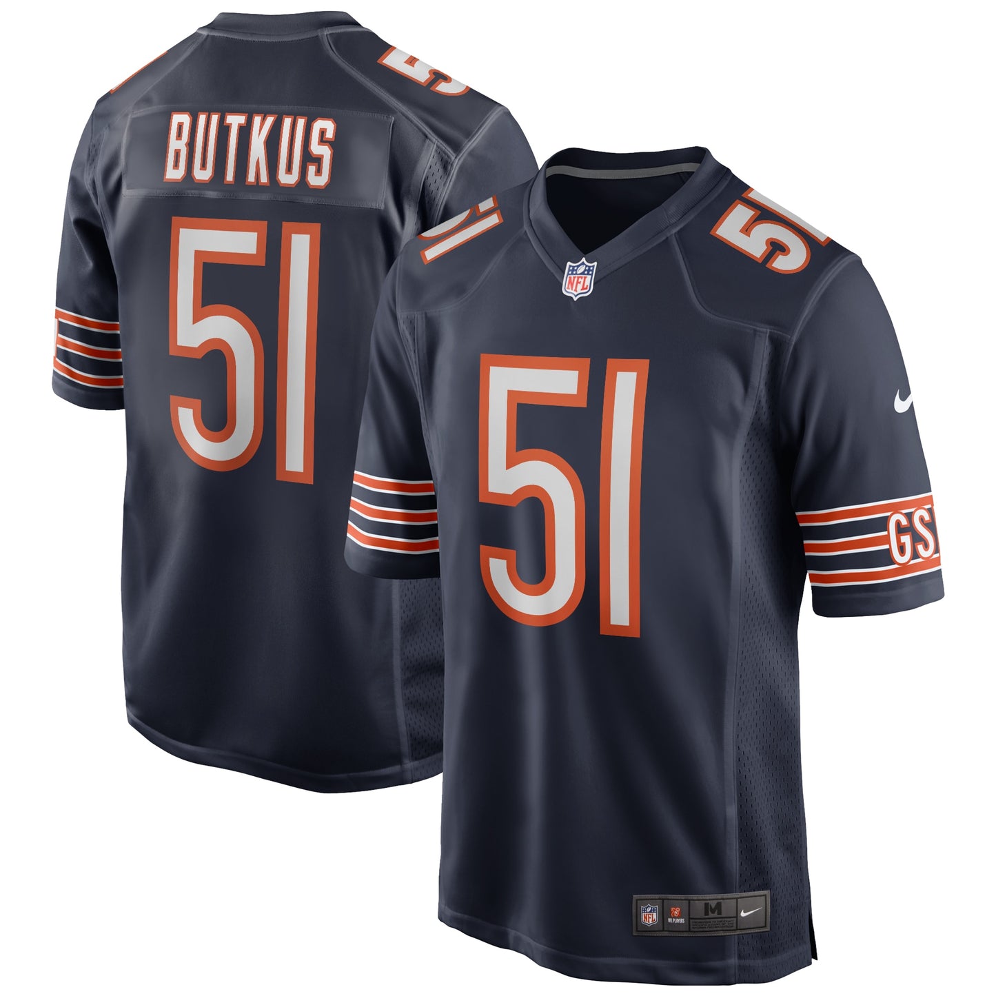 Dick Butkus Chicago Bears Nike Game Retired Player Jersey - Navy