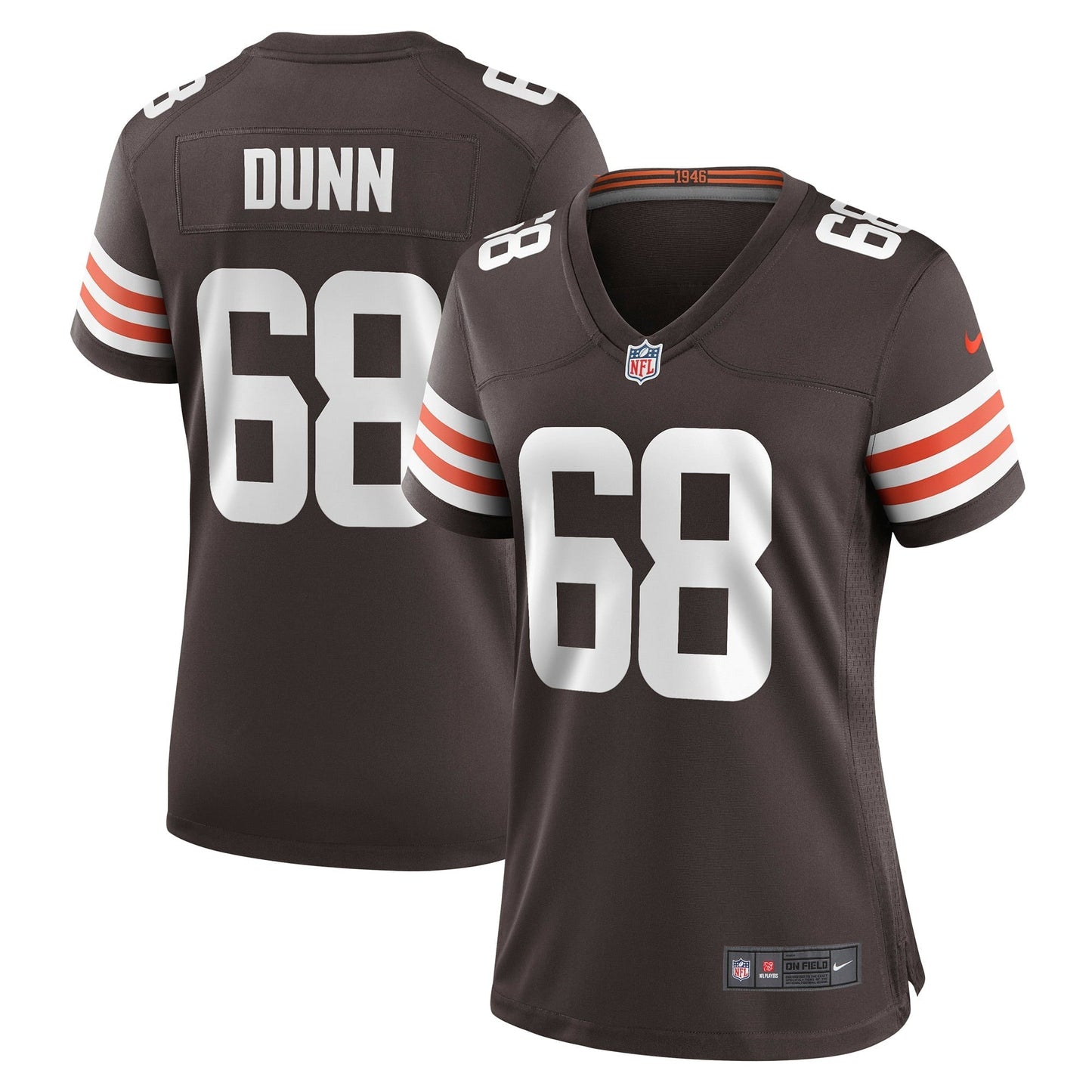 Women's Nike Michael Dunn Brown Cleveland Browns Game Jersey