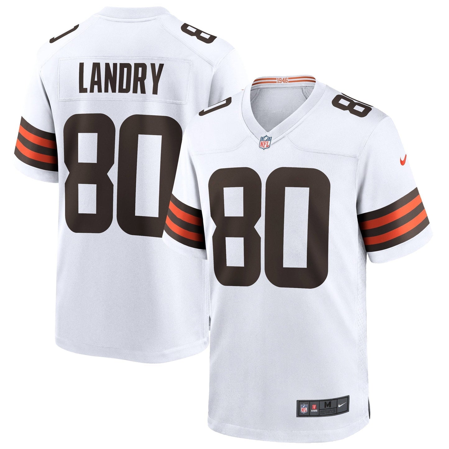 Men's Nike Jarvis Landry White Cleveland Browns Game Jersey