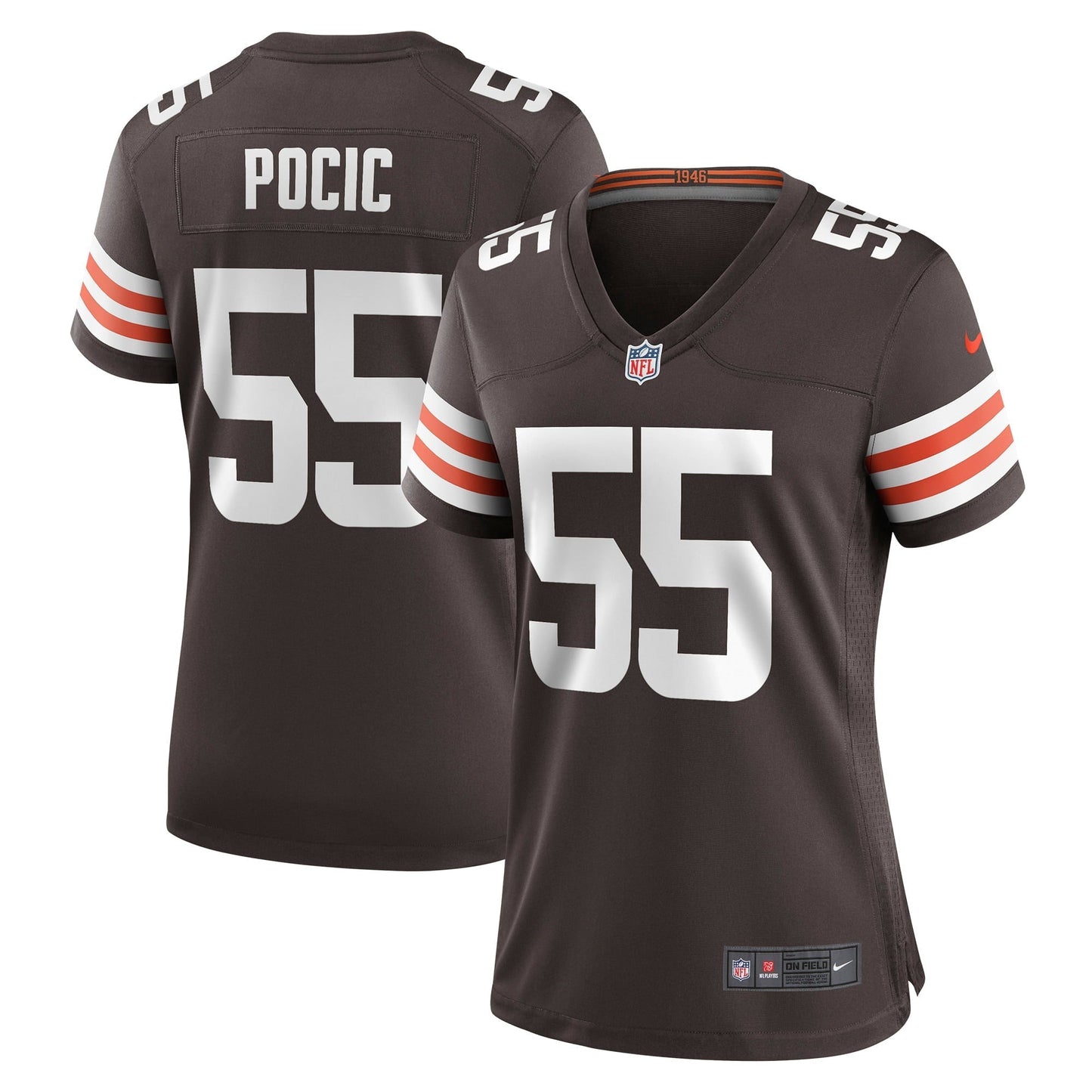 Women's Nike Ethan Pocic Brown Cleveland Browns Game Jersey