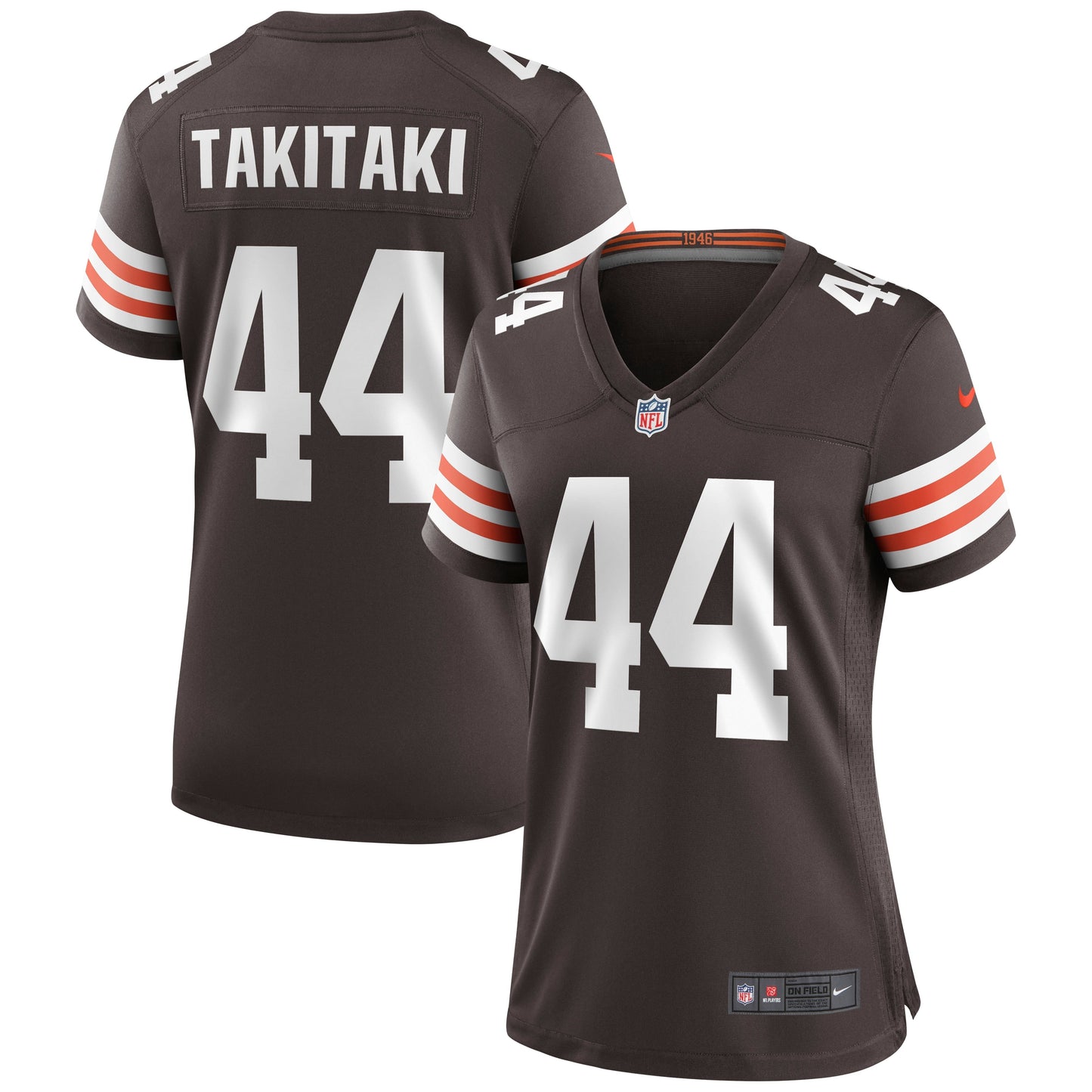 Women's Nike Sione Takitaki Brown Cleveland Browns Game Jersey