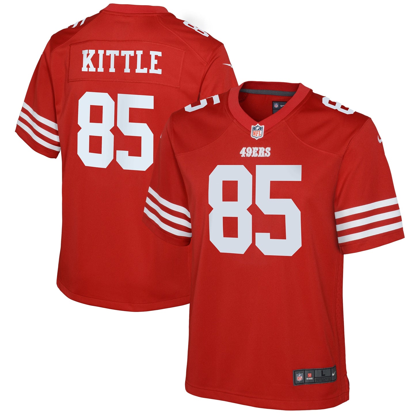George Kittle San Francisco 49ers Nike Youth Game Jersey - Scarlet