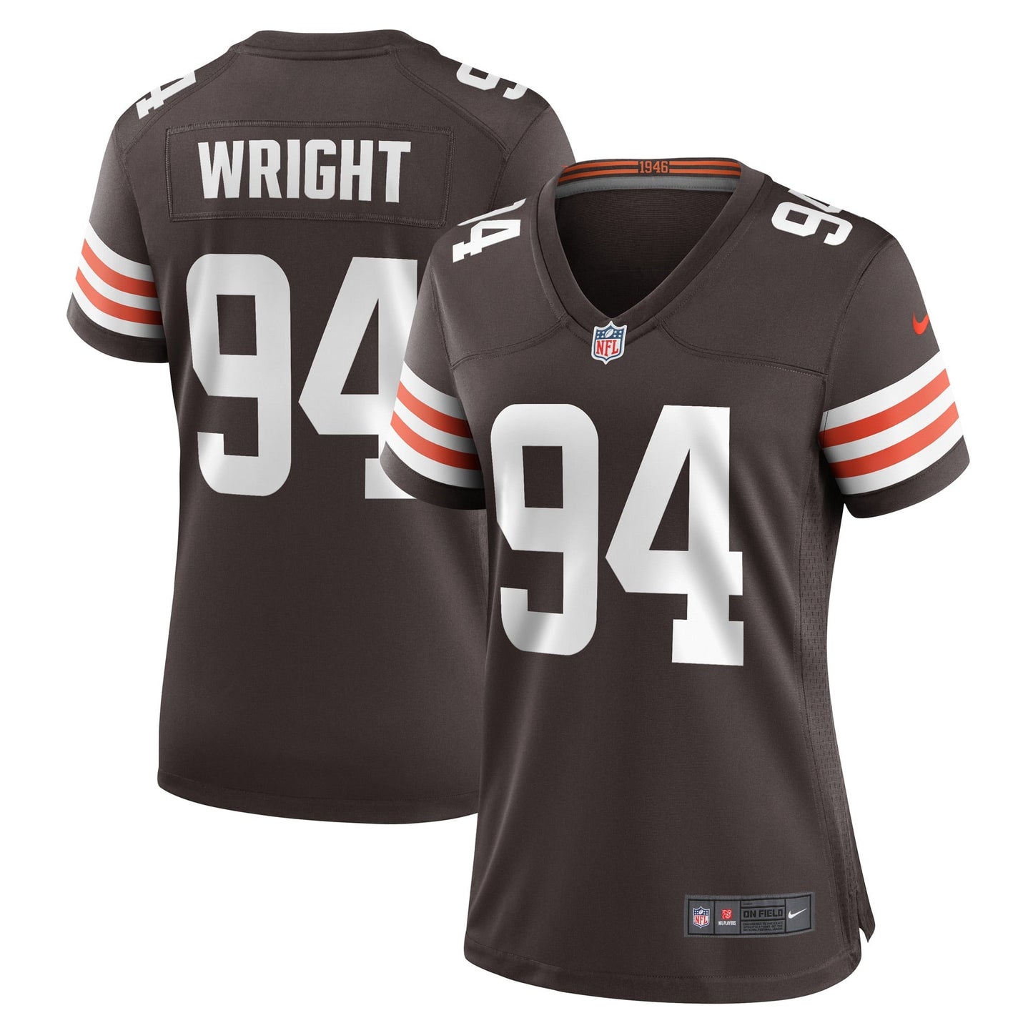 Women's Nike Alex Wright Brown Cleveland Browns Game Player Jersey