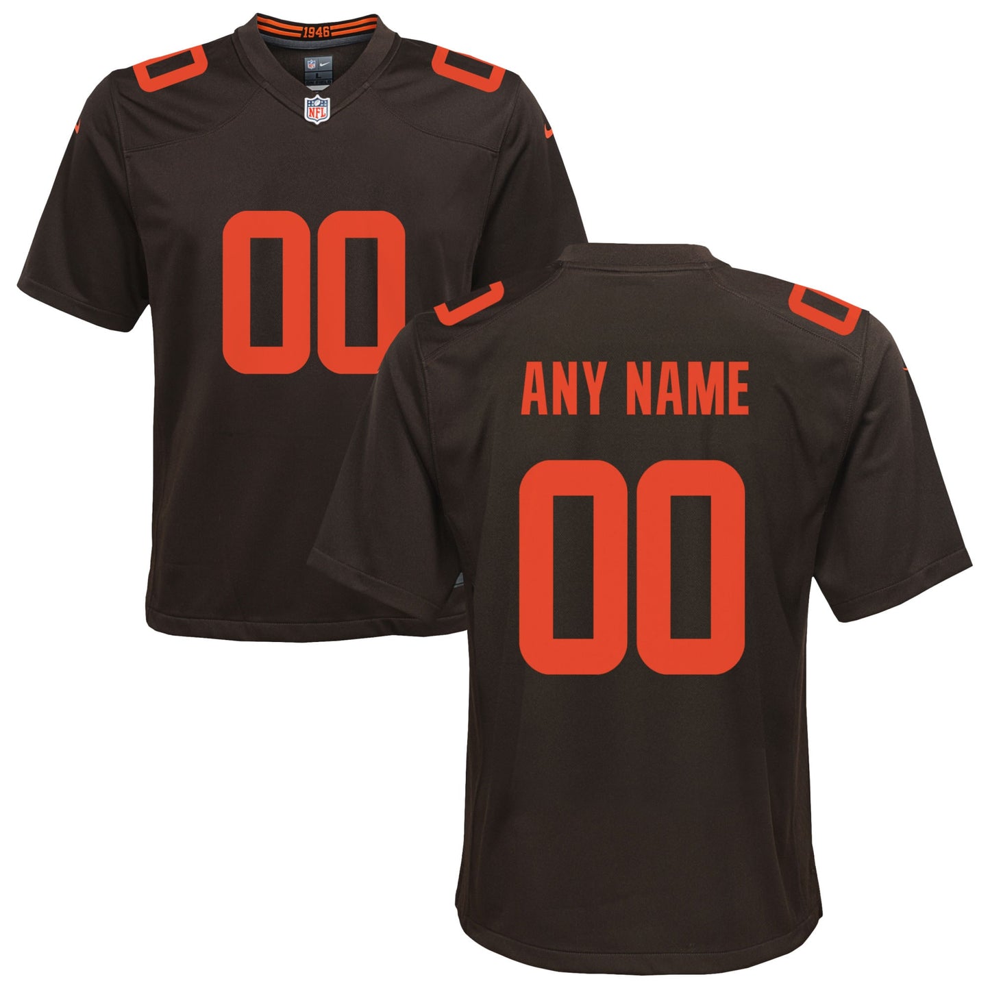Cleveland Browns Nike Youth Alternate Custom Game Jersey - Brown