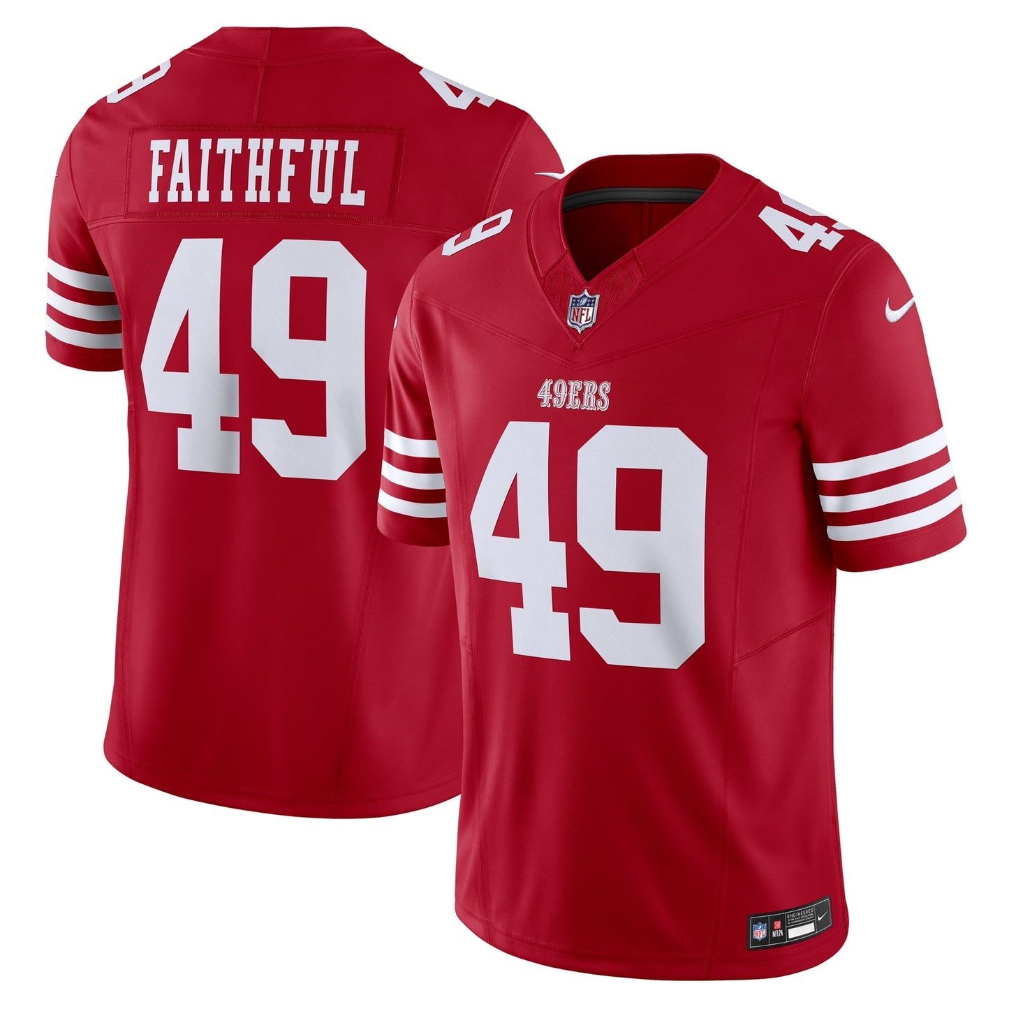 Men's Nike The Faithful Scarlet San Francisco 49ers Vapor F.U.S.E. Limited Jersey