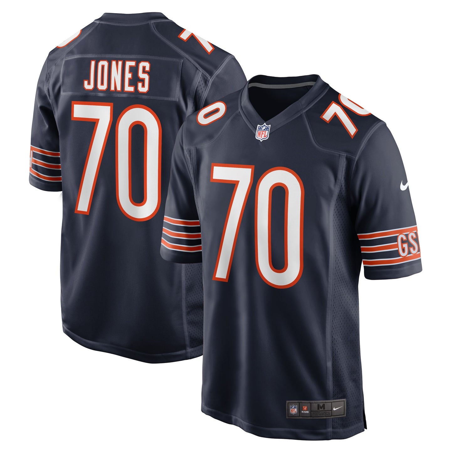 Braxton Jones Chicago Bears Nike Game Player Jersey - Navy