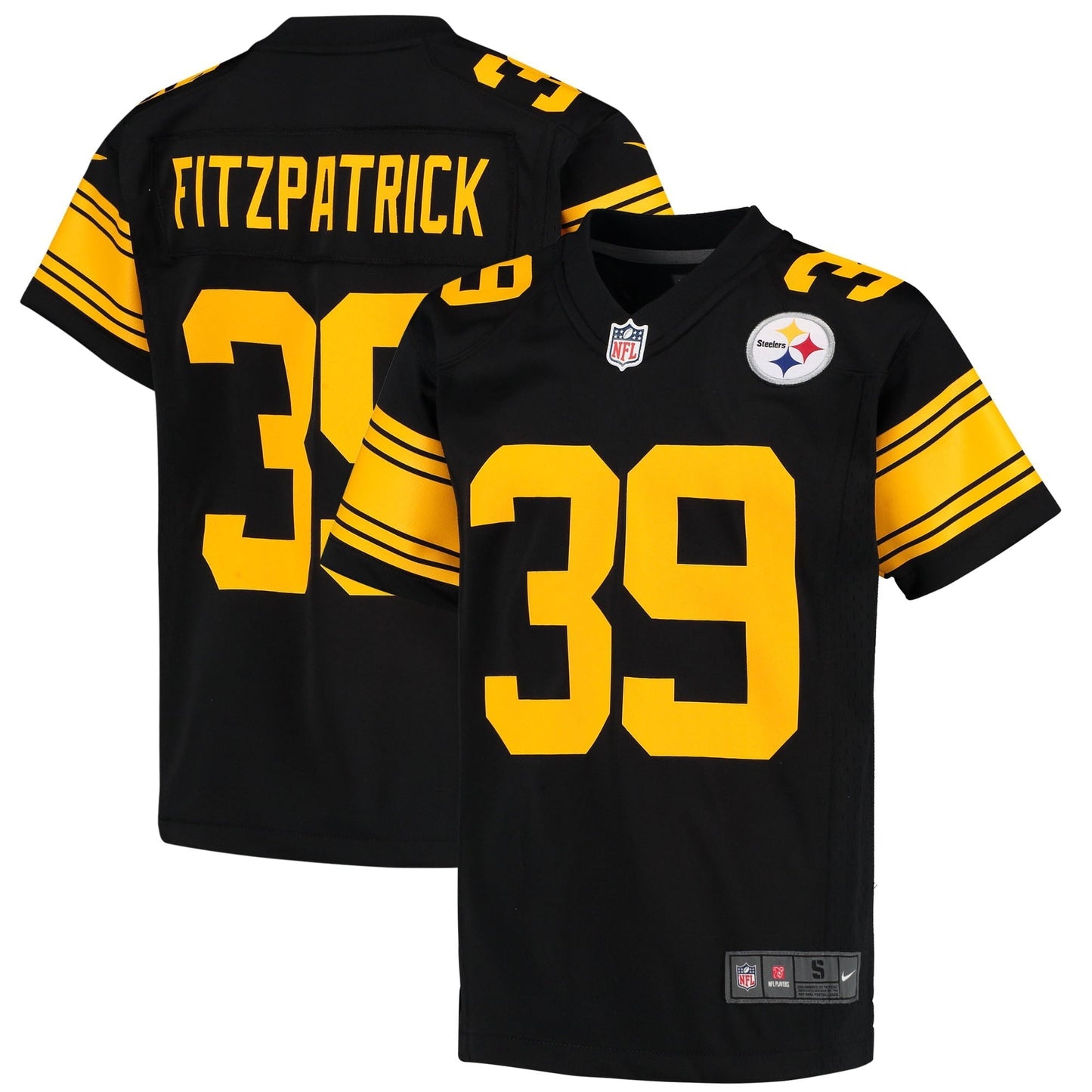 Youth Nike Minkah Fitzpatrick Black Pittsburgh Steelers Game Jersey