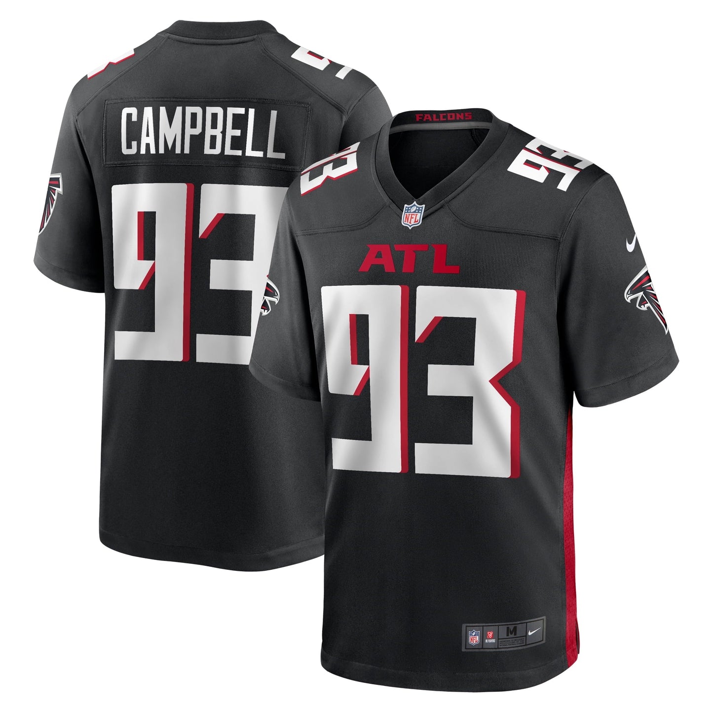 Men's Nike Calais Campbell Black Atlanta Falcons Game Player Jersey