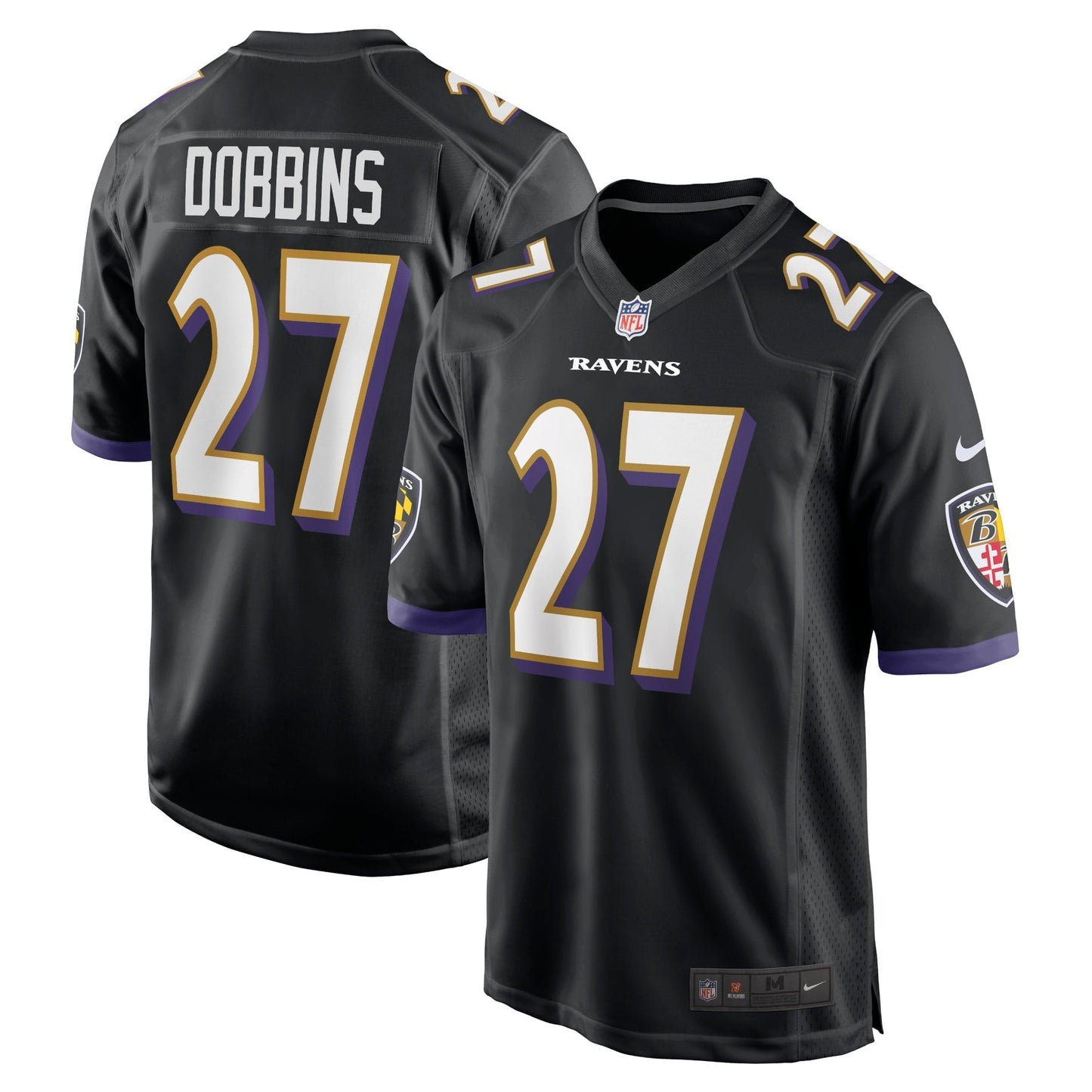 Men's Nike J.K. Dobbins Black Baltimore Ravens Game Jersey